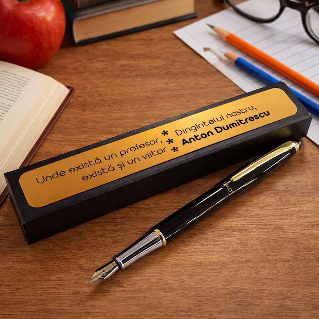 Stilou Daco elegant în cutie personalizată cadou pentru diriginte profesor Dedaruit