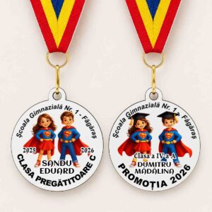 Medalie Absolvire Supereroi – Personalizată cu Nume