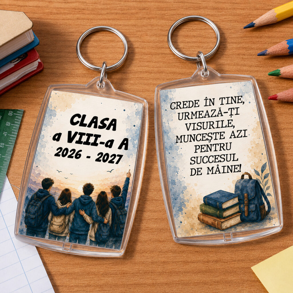 Breloc personalizat început de an școlar pentru elevi